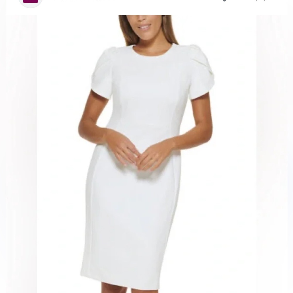 Calvin Klein Tulip Sleeve Sheath Dress Sz 4